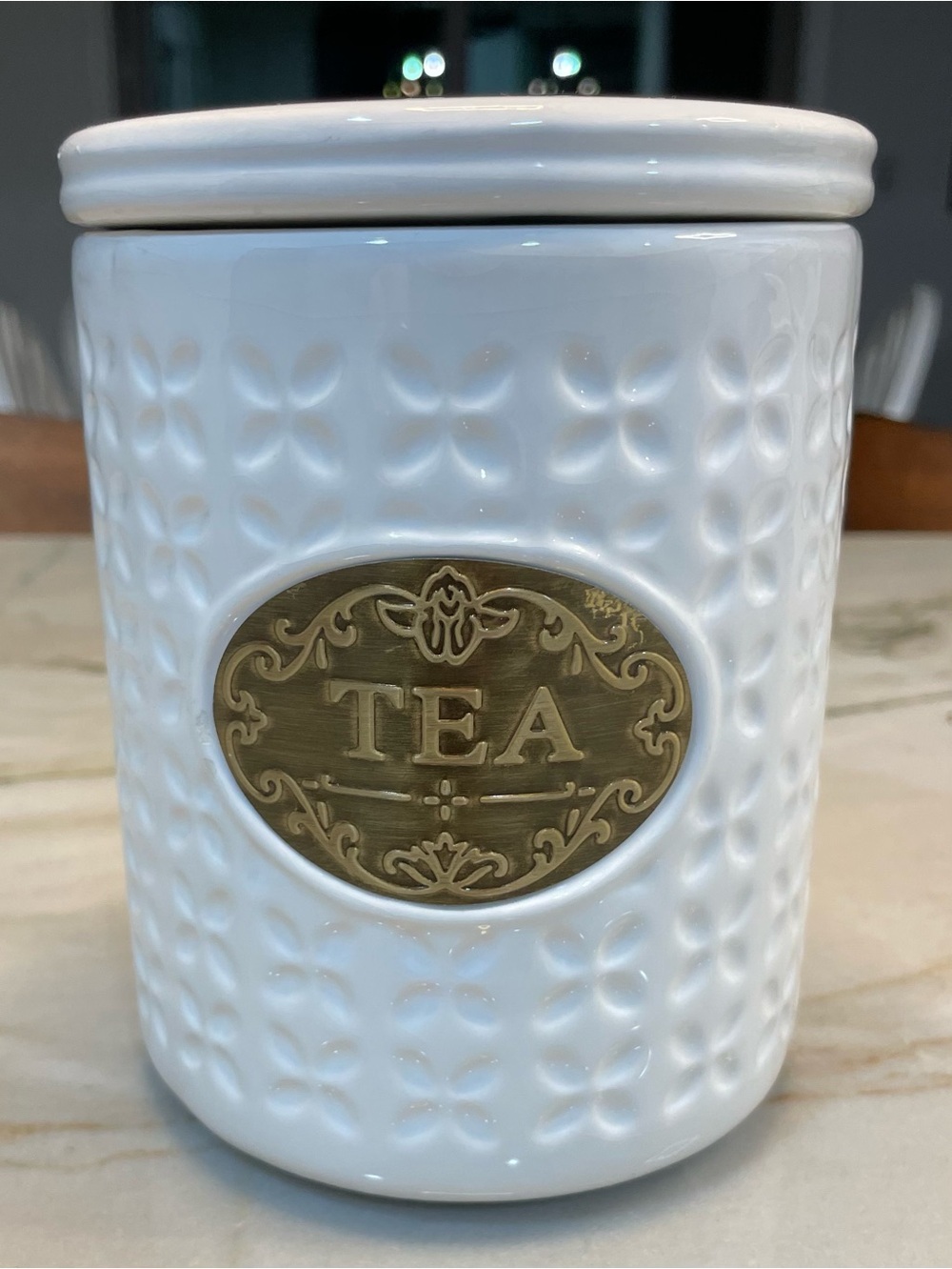 5 1/2” glazed ceramic tea jar